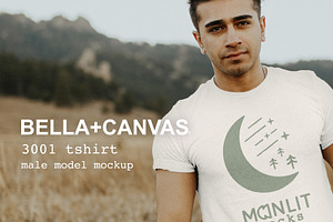 Bella Canvas 3001 Shirt Model Mockup