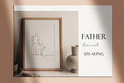 FATHER line art, a Person Illustration by velychko.ua (Thumbnail 3 of 7)