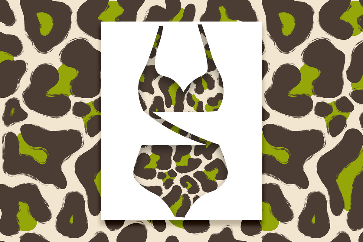 Wild Animal Prints Set Coffe & Lime, a Pattern Graphic by Oksana Dovhopol Art (Photo 12 of 19)