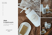 Jars Blank Mockup in Boho Bathroom, a Packaging Mockup by Artcoast Studio (Thumbnail 1 of 7)