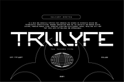 VB Trulyfe - Futuristic Display Font, a Sans Serif Font by VALIANTBROTHA (Thumbnail 1 of 9)