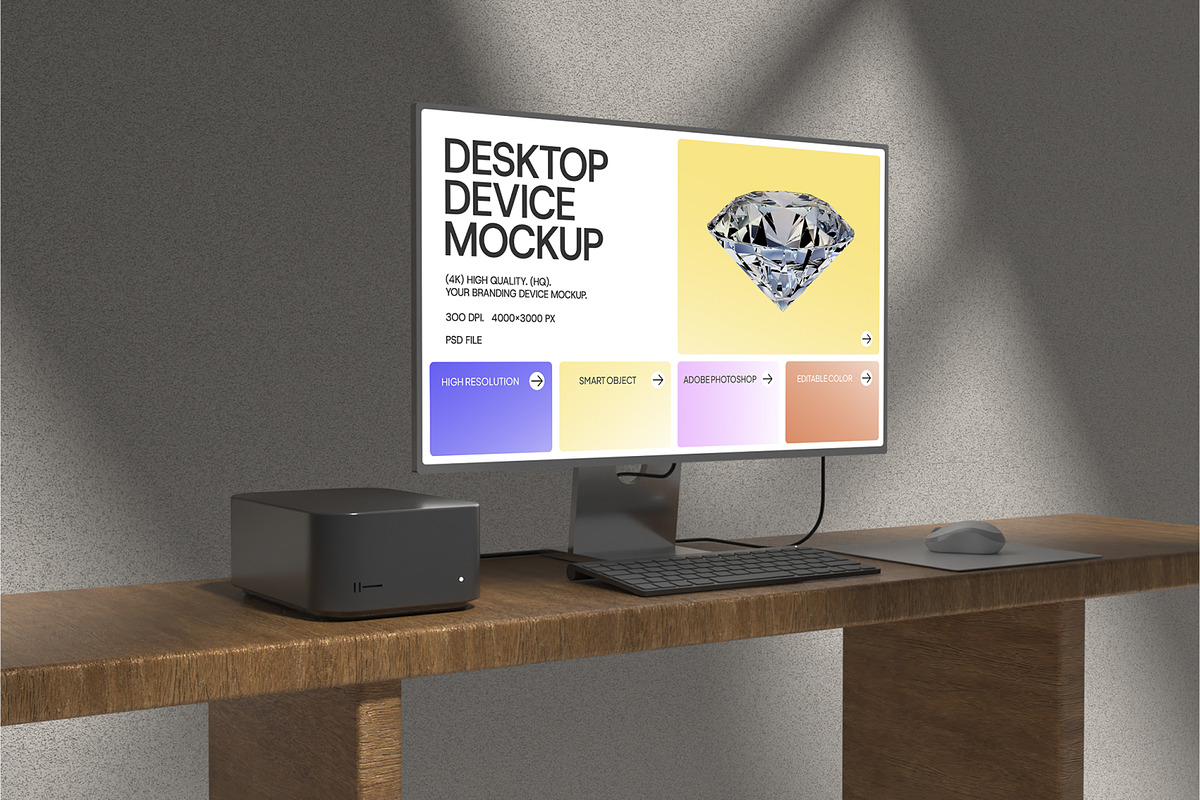 Desktop Mockup, a Wearable Device Mockup by Unerispace (Photo 5 of 5)