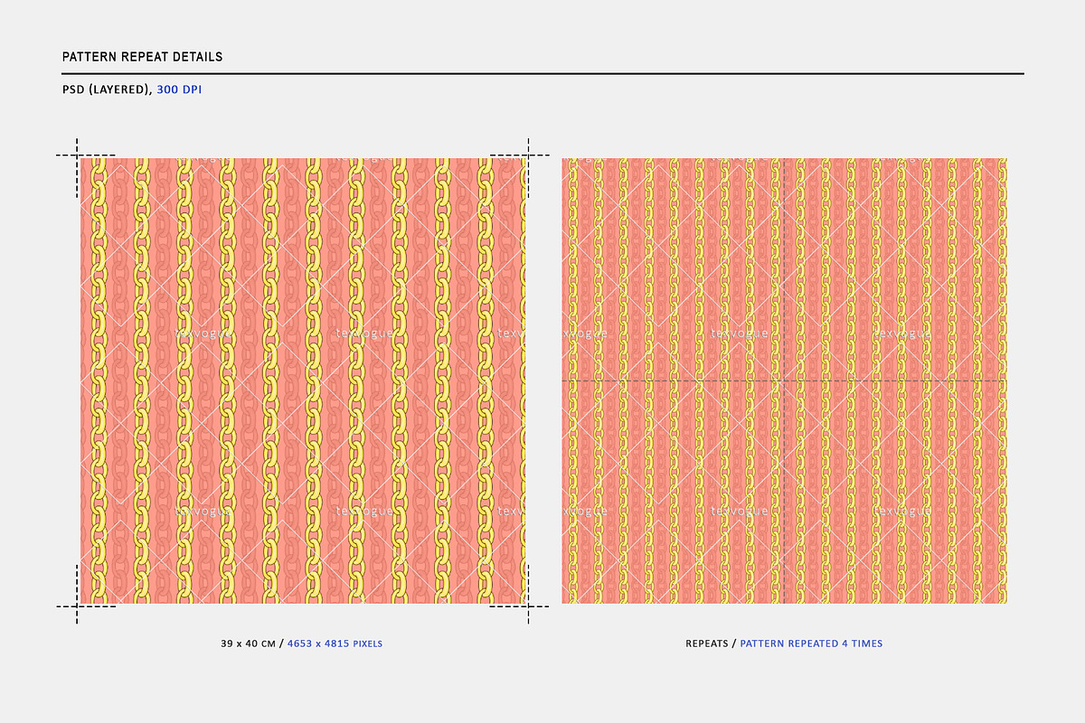 Summer Chain - Seamless Patterns, a Pattern Graphic by texvogue (Photo 3 of 4)