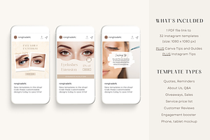 Lash Instagram Template CANVA