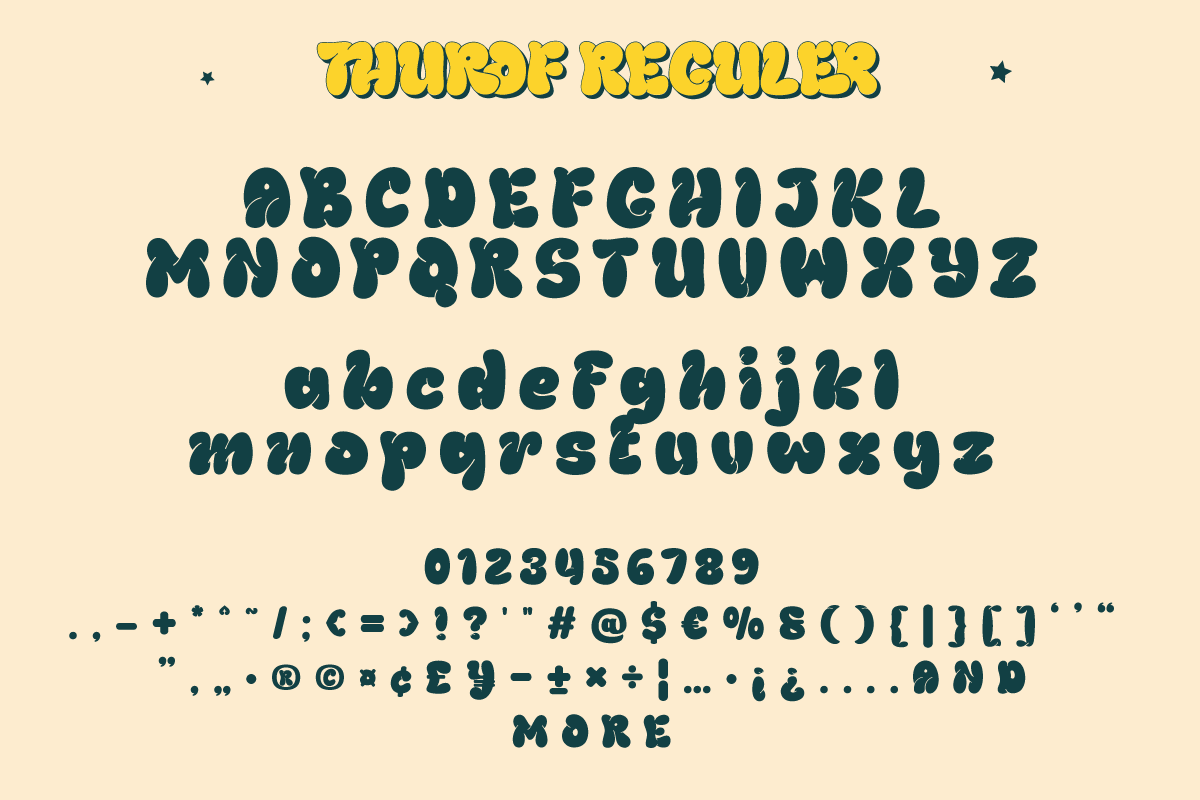 Thurof - Bubble Font, a Handwritten Font by twinstd (Photo 9 of 10)