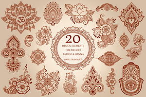 "Set floral elements"