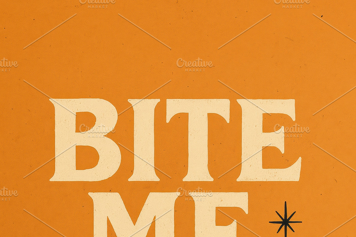 Bite Me Vampire Retro Halloween, a Decorative Illustration by Virgo Studio