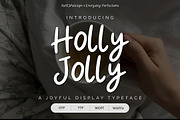 Holly Jolly | Joyful Display Font, a Handwritten Font by Everyday Perfection (Thumbnail 1 of 5)