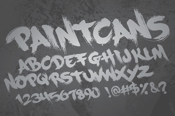 Graffiti Fonts | PaintCans preview 6