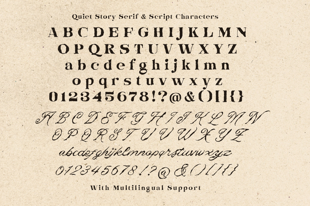 Quiet Story OrganicScript & Serif, a Script Font by Letterhend Studio (Photo 5 of 10)