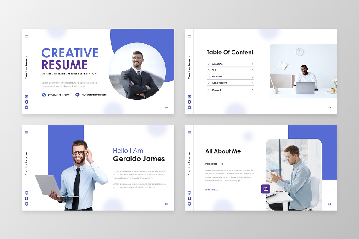 Creative Resume Google Slide, a Presentation Template by MtvtdArt (Photo 5 of 6)