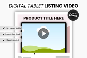 Digital Tablet Listing Video Canva