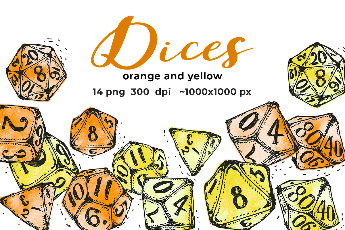 Orange and yellow dices, an Object Graphic by Scarlet Island