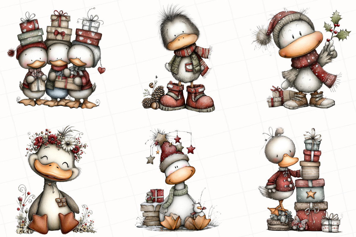 Whimsical Geese Clipart Bundle, an Illustration by OK Design (Photo 3 of 5)