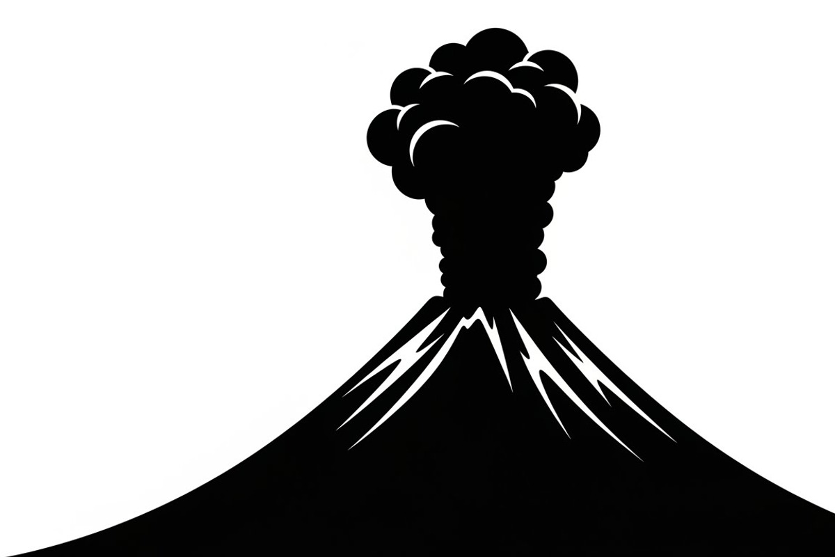 collection of volcano silhouettes, an Illustration by Amazin_art (Photo 23 of 31)