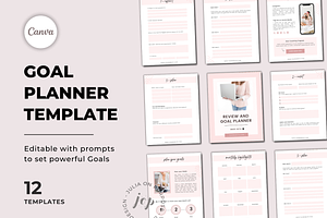 Goal Planner Workbook Canva Template