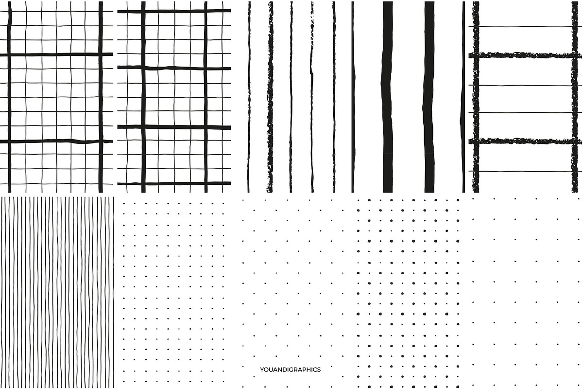 Grids & Lines Seamless Patterns, a Pattern Graphic by Youandigraphics (Photo 11 of 12)