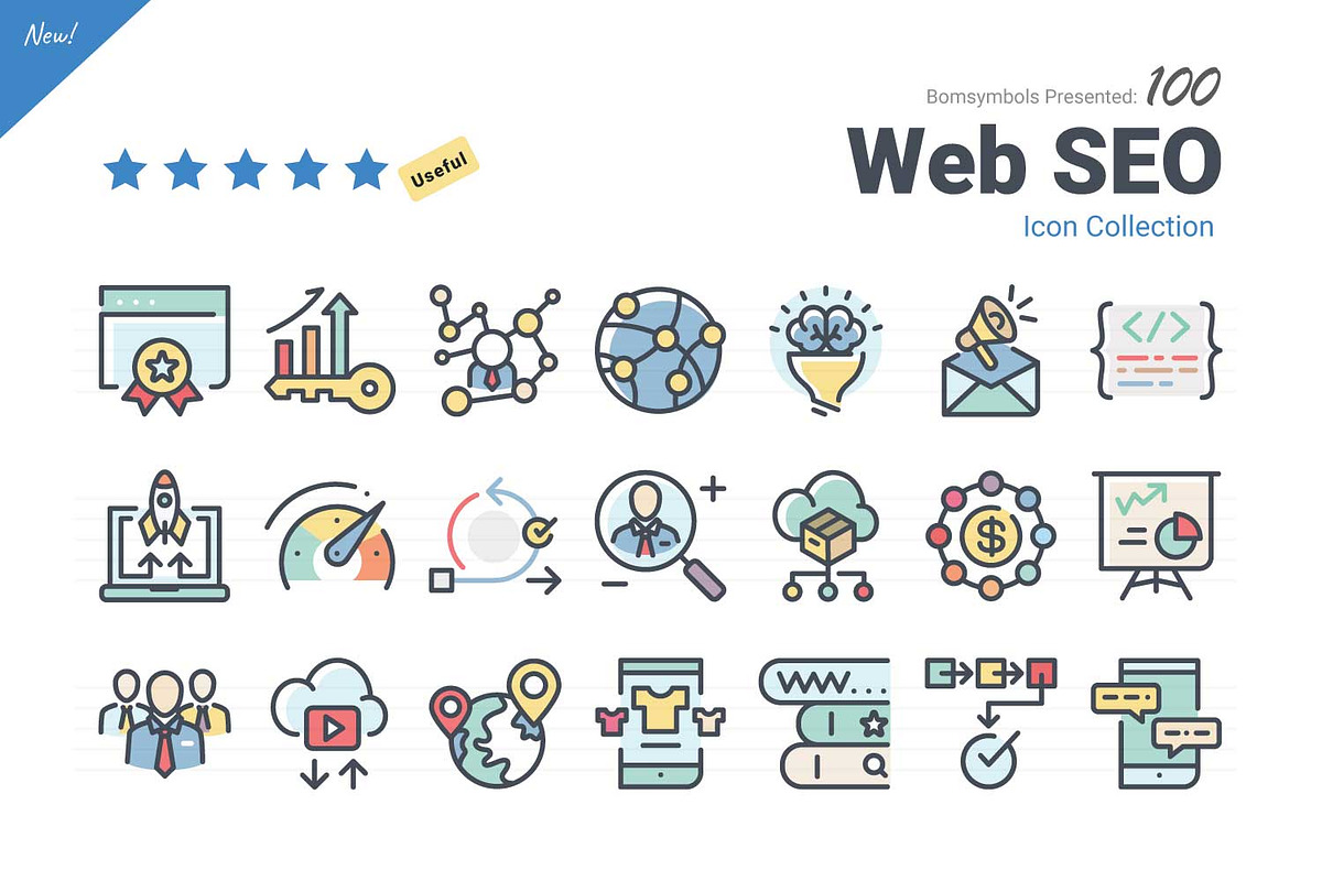 Web SEO icon collection, an Outline Icon by BomSymbols (Photo 1 of 5)