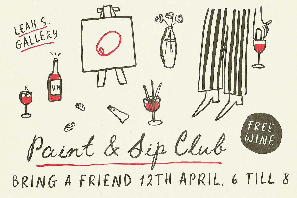 Cherry Cocktail Party Messy Font Duo, a Handwritten Font by Ayya Studio (Photo 6 of 15)