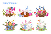 Hand drawn EASTER Stickers, a Seasonal Illustration by UnaAnya (Thumbnail 3 of 7)