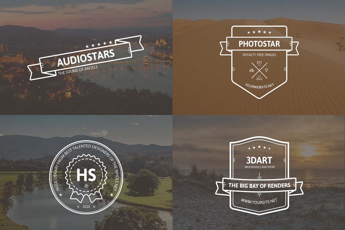 Clean and Clever Insignias - Badges, a Work Illustration by Sargatal (Photo 3 of 4)