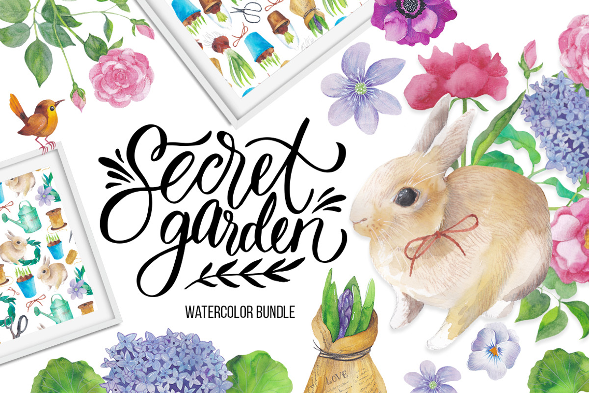 Secret garden: big watercolor bundle, an Object Graphic by Beauty Drops (Photo 1 of 5)