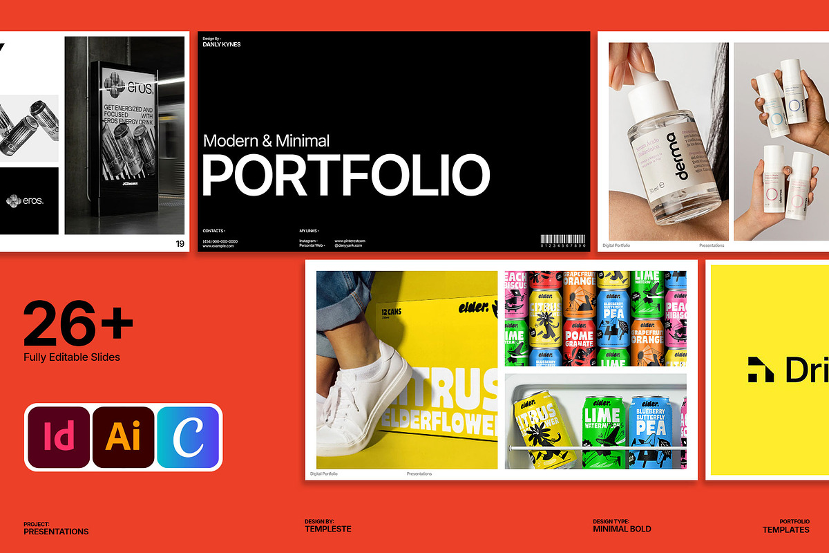 Digital Portfolio Presentation Deck, a Presentation Template by Templeste (Photo 1 of 9)
