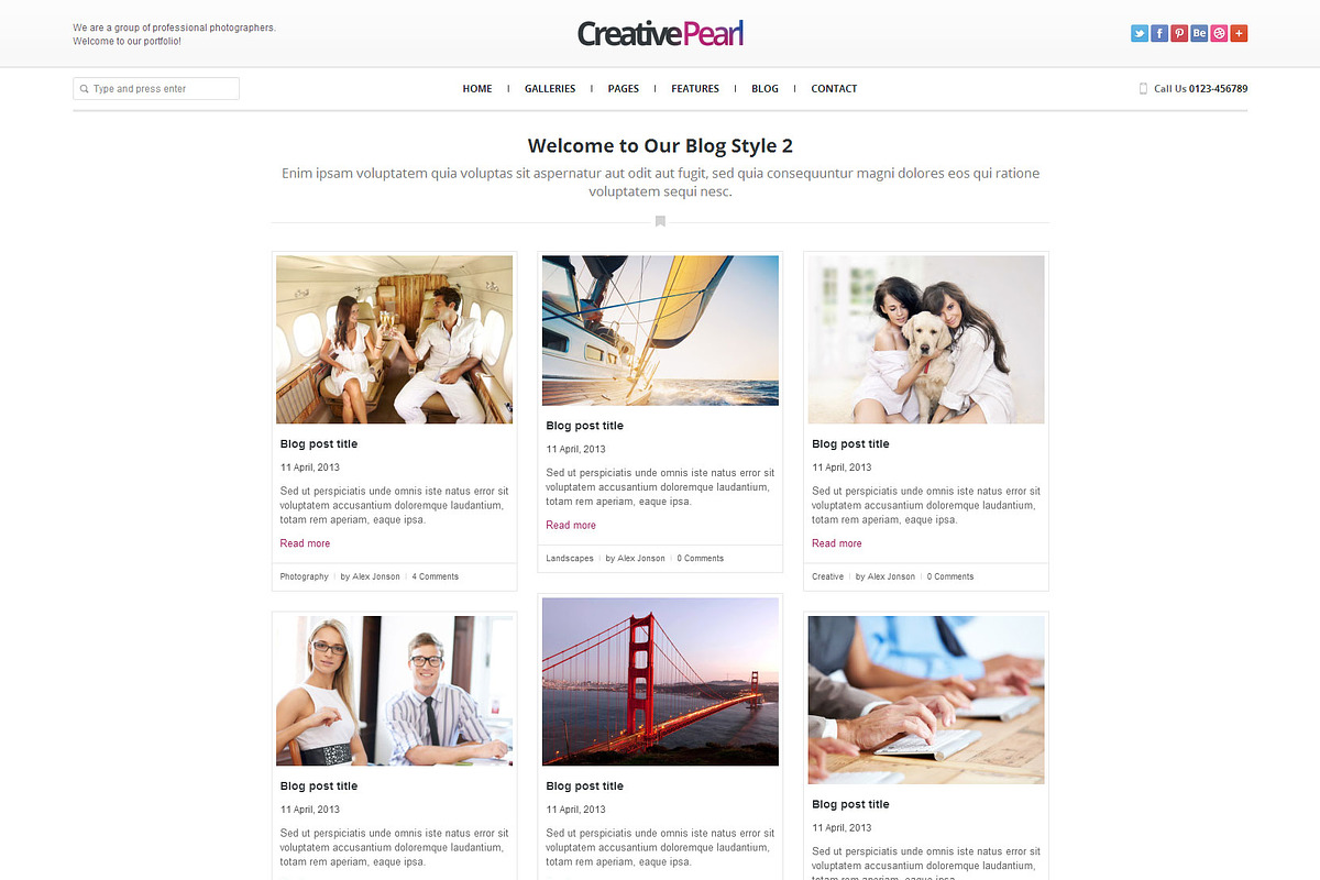 CreativePearl - Photography WP Theme, a WordPress Template by weblion (Photo 19 of 23)