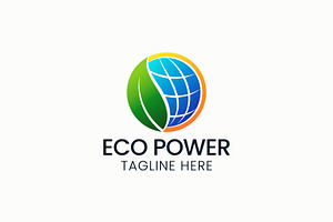Eco Power Renewable Energy Logo, a Branding & Logo Template by Signatoro