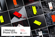 J-Mockups: iPhone 15 Pro, an iPhone Mockup by ls.graphics (Thumbnail 1 of 10)