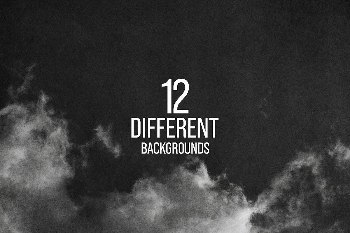 Grunge SKY Backgrounds B/W - BIBIART preview 3