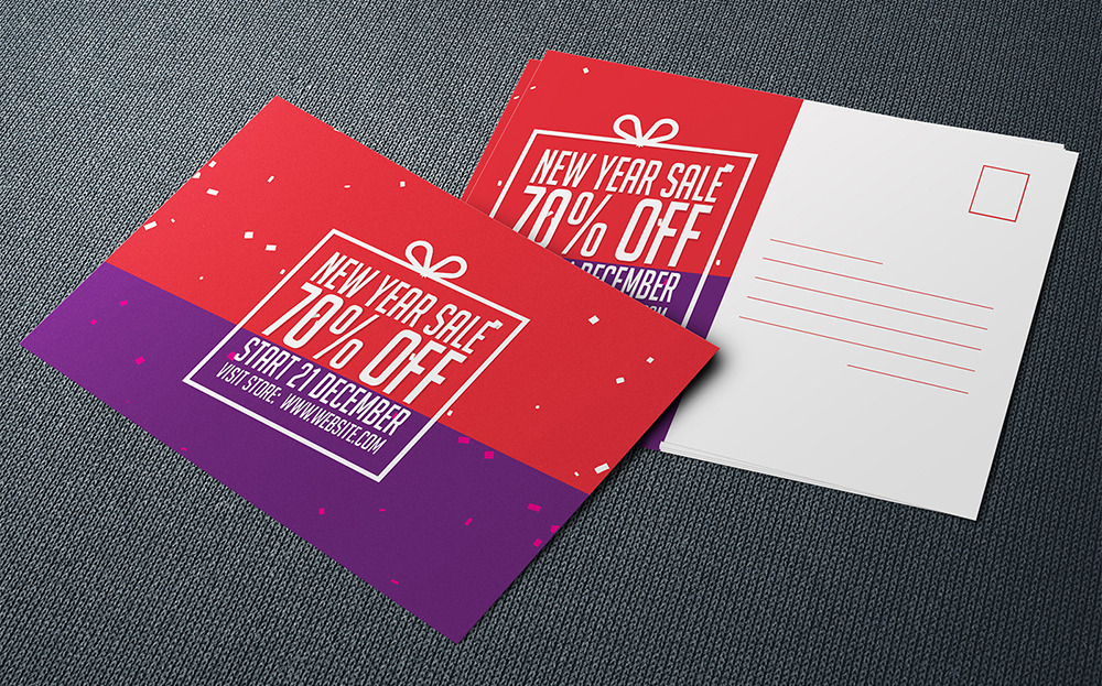 New Year Sale Postcard by Nisha Droch  Creative Market
