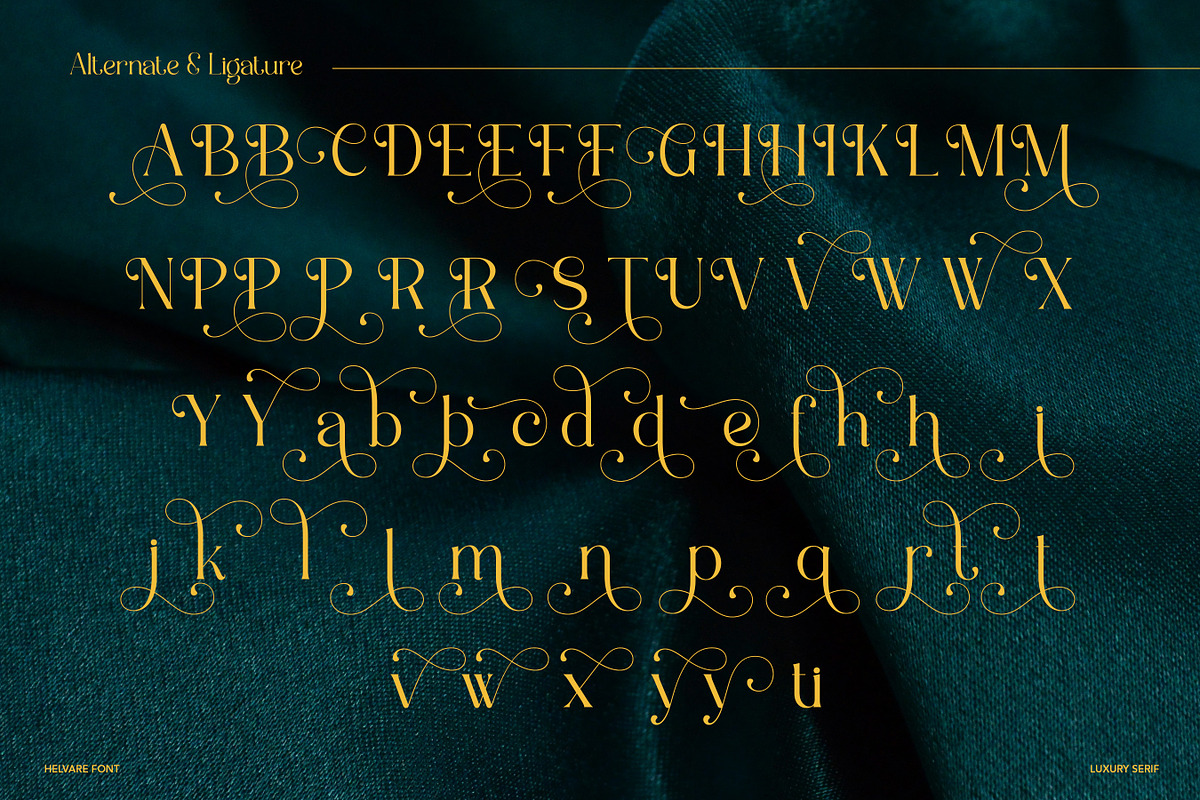 Helvare - Luxury serif Font, a Serif Font by Flawless And Co (Photo 10 of 10)
