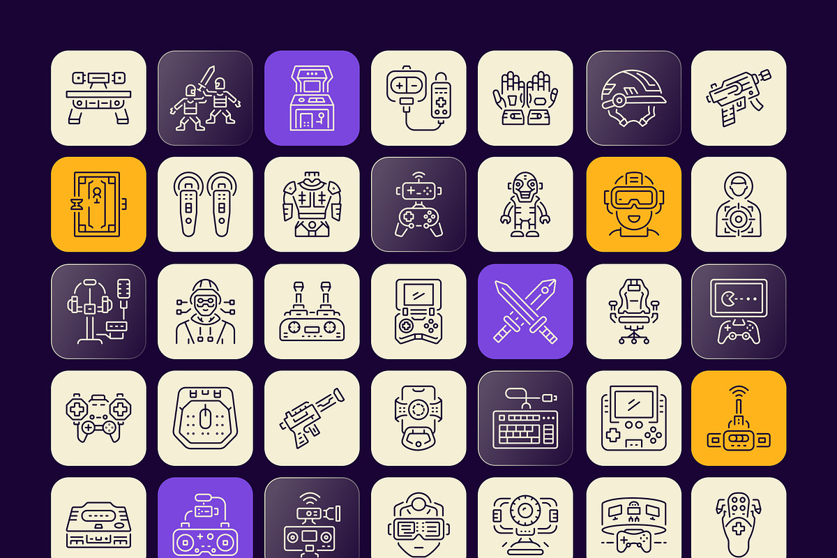 Video Game Icons Set