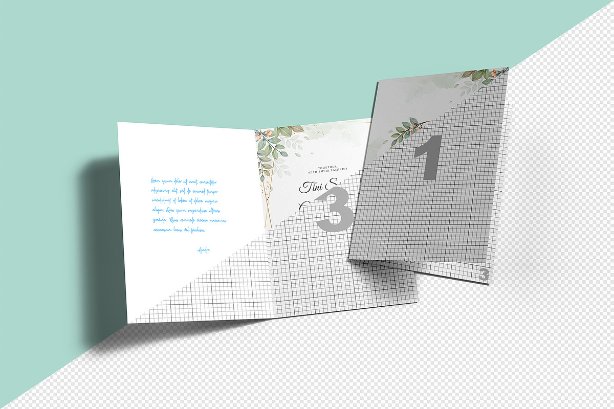 Invitation & Greeting Card Mockup, an Advertising Mockup by Illusiongraphic (Photo 16 of 27)
