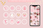 Pink Christmas Instagram Templates, a Social Media Template by SunshineStudioBoutique (Thumbnail 6 of 8)