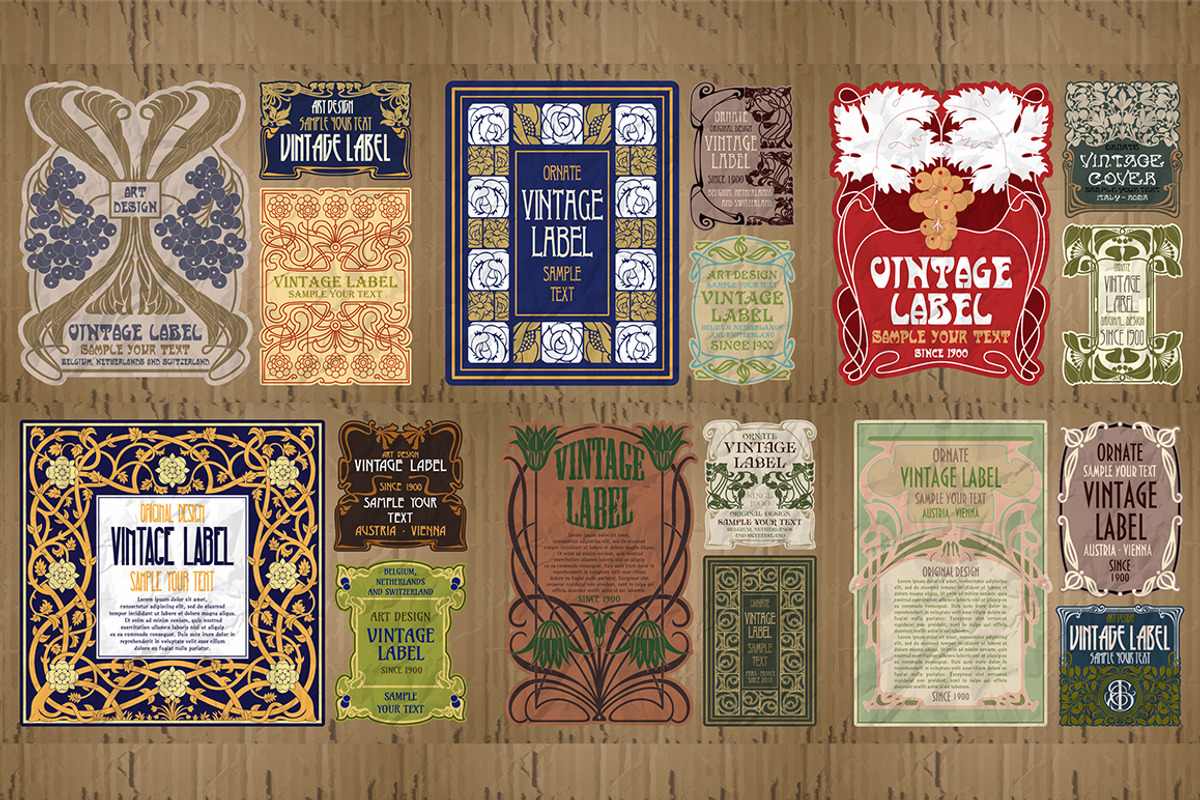 Covers Art Nouveau - sets, a Decorative Illustration by Stanislav Kharchevskyi
