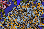 maximalist chrysanthemum botanical, a Pattern Graphic by NayaChu (Thumbnail 8 of 9)