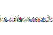 Flowers in vases set + backgrounds, a Decorative Illustration by PaperTrident (Thumbnail 7 of 8)