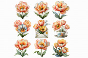 Spring Tulip Flowers Clipart, an Illustration by Libby Wishes (Thumbnail 4 of 6)