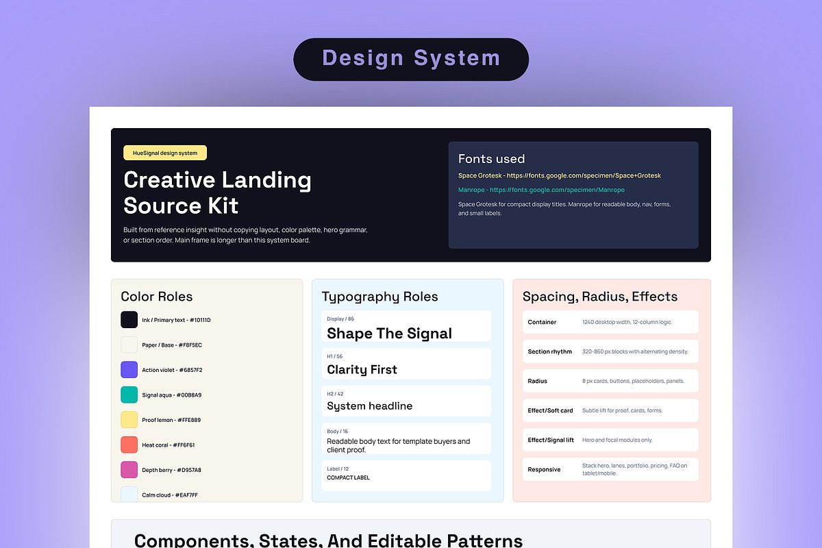 Color Strategy Landing Page, an UI Kit Template by Pitchlook.Studio (Photo 2 of 3)