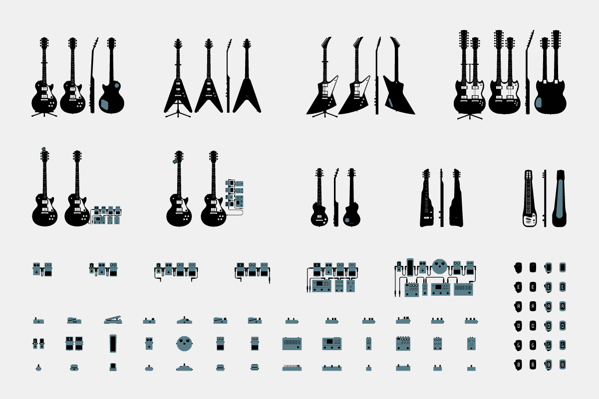 Guitar & Bass - Modern Graphics, an Object Illustration by illugrama (Photo 18 of 24)
