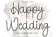 Happy Wedding, a Handwritten Font by FreshTypeINK (Thumbnail 1 of 7)