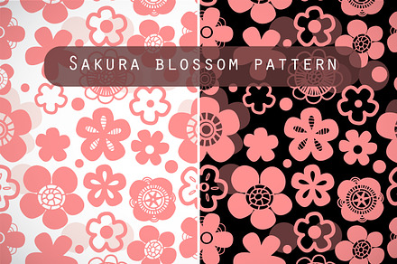 Sakura blossom seamless pattern