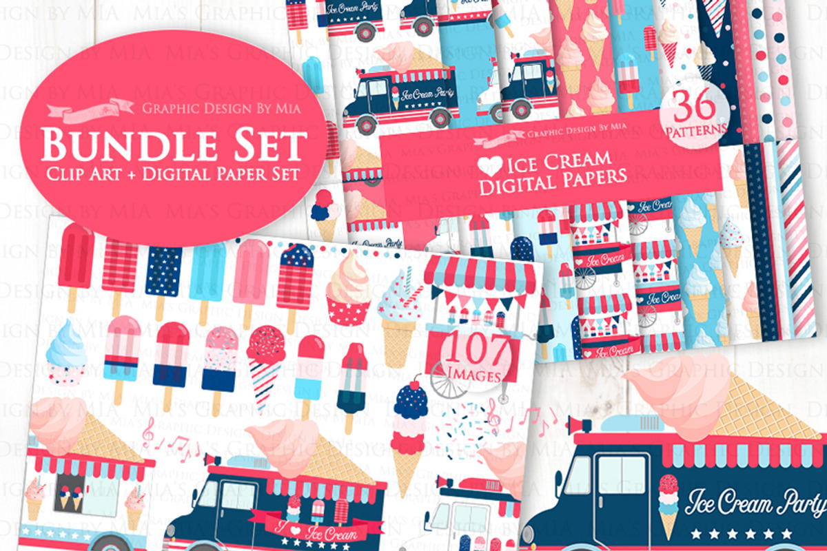 Ice Cream Party, Ice Cream Truck, an Illustration by Mia's Graphic Design (Photo 2 of 9)