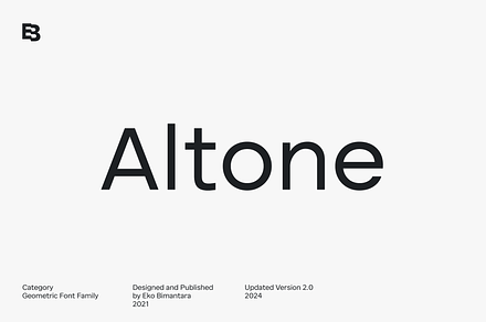 Altone; 18 Styles Geometric Family, a Sans Serif Font by Eko Bimantara
