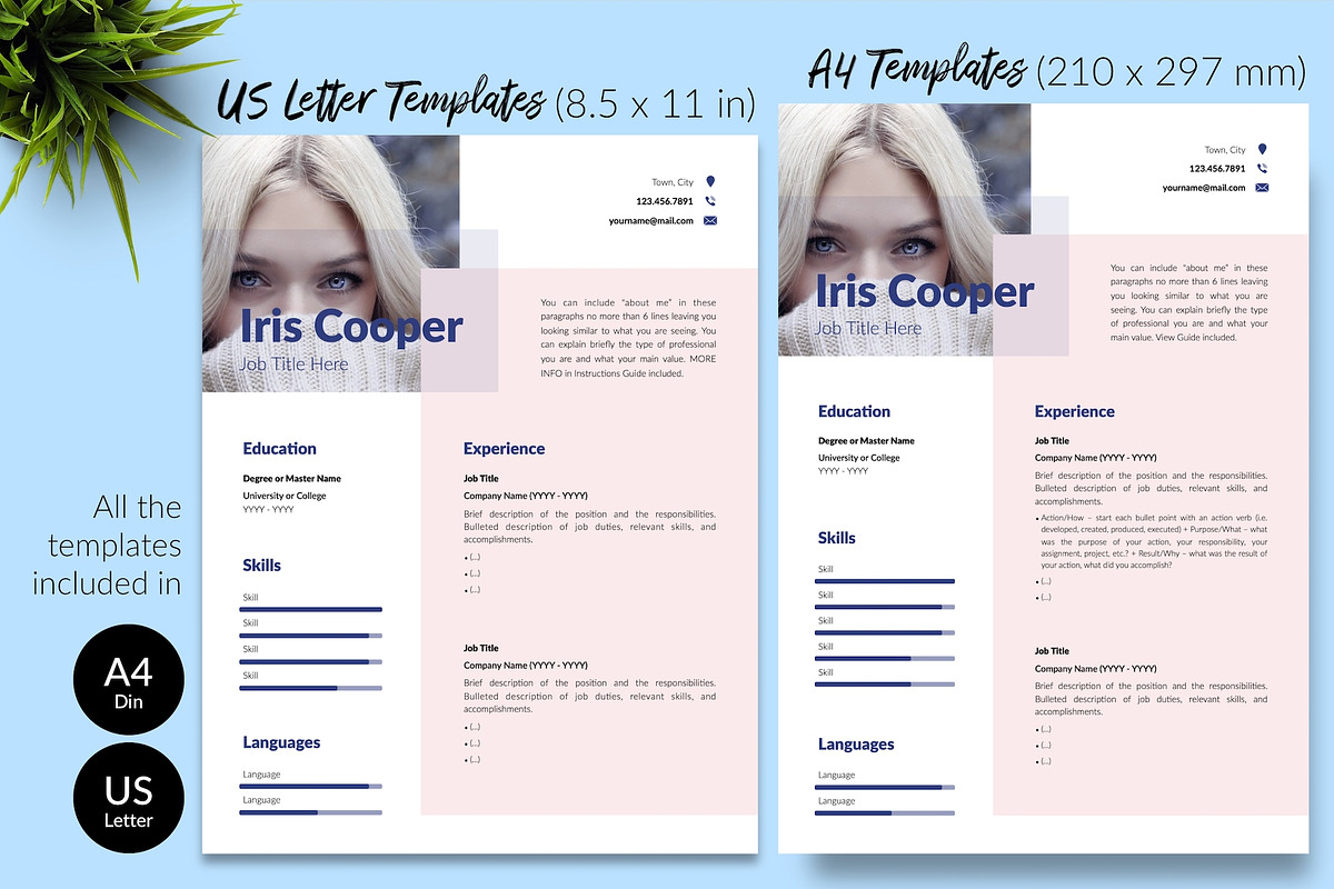 Modern Resume Template / CV - Iris, a Resume Template by Templates Design Co. (Photo 8 of 17)