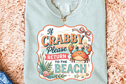 Cute Summer Crab Sublimation Design, a Seasonal Illustration by DreamPrint404 (Thumbnail 3 of 6)