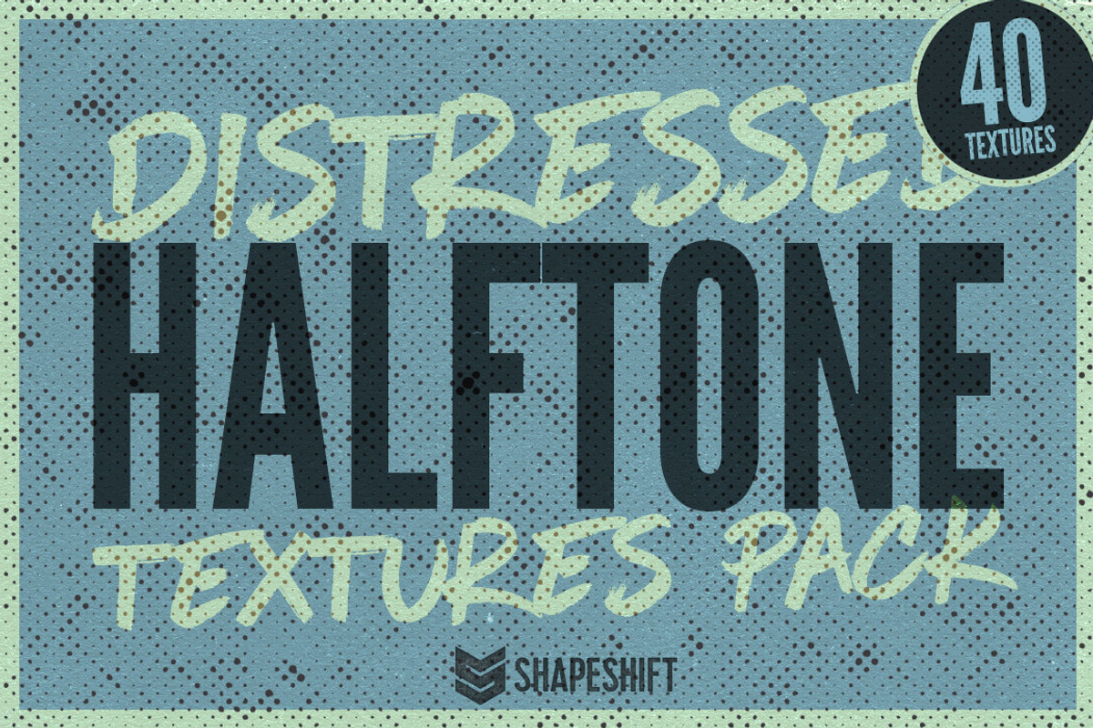 Distressed Halftone Textures Pack, a Texture Graphic by Shapeshift (Photo 1 of 4)