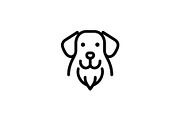 Dog face portrait vector logo, a Branding & Logo Template by Vectorium Studio (Thumbnail 2 of 2)